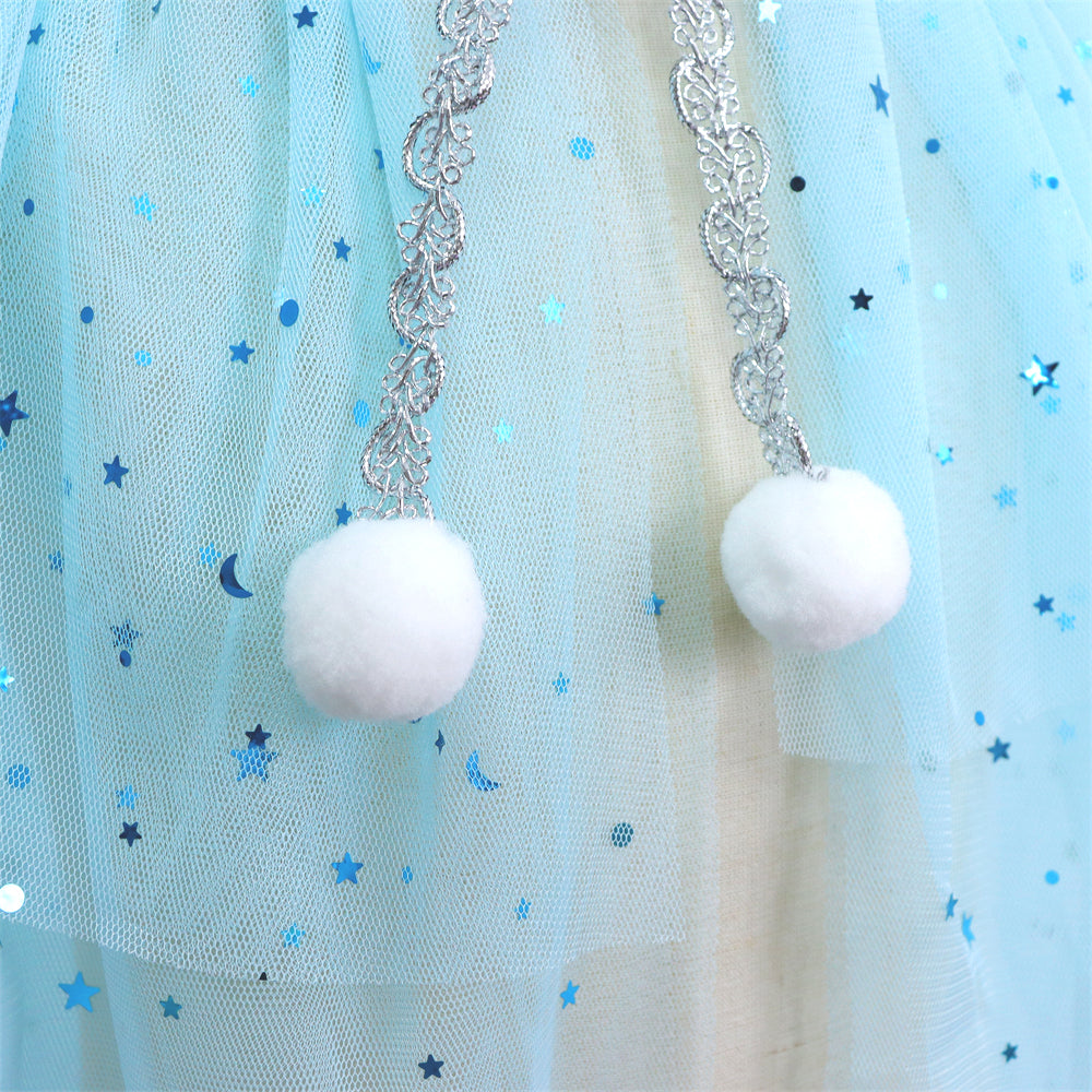 Prinsessen verkleedcape met Accessoires Blauw