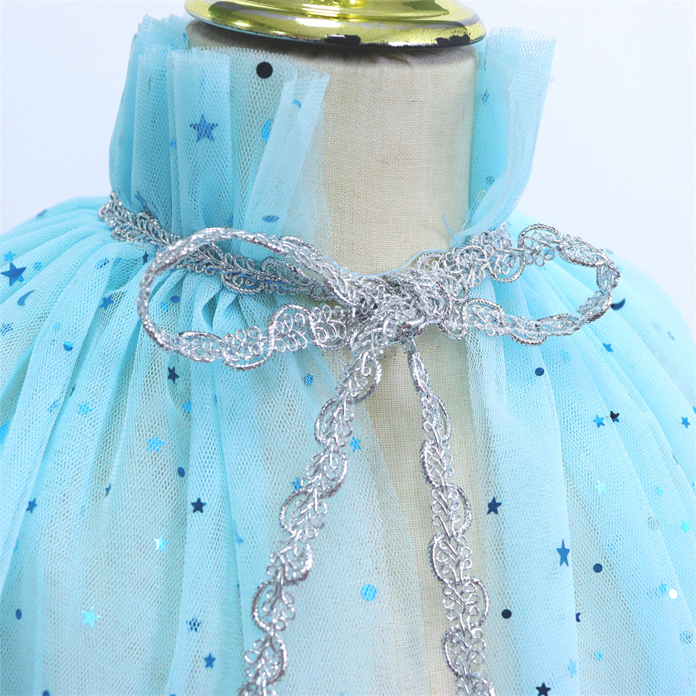 Prinsessen verkleedcape met Accessoires Blauw