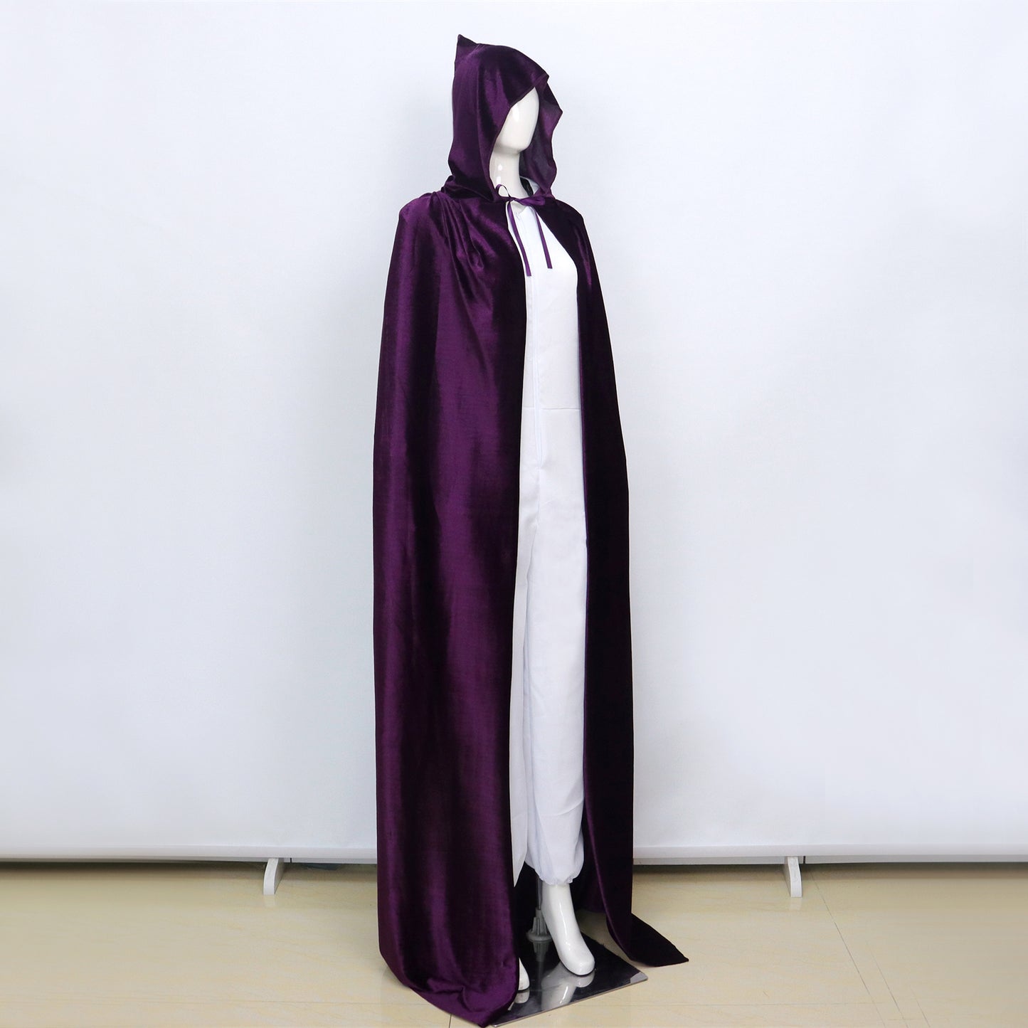 Luxe Mantel Volwassenen Met Capuchon - Donker Paars