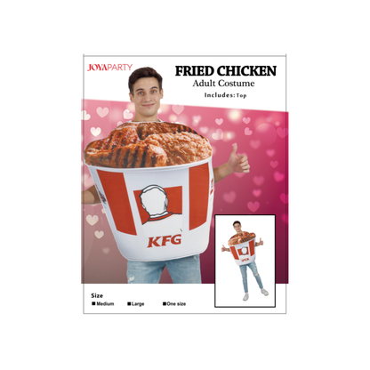 Fried Chicken Bucket Kostuum Heren KFC