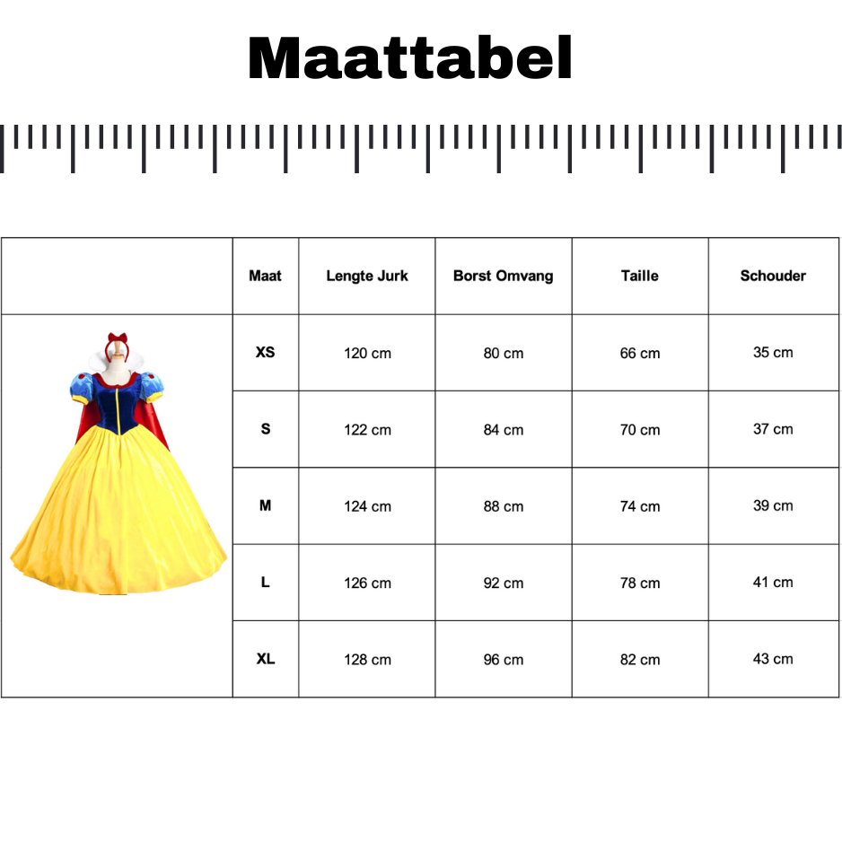 Sneeuwwitje Prinses Verkleed Jurk Volwassenen