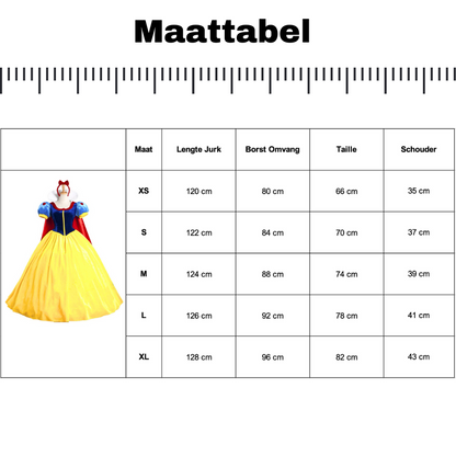 Sneeuwwitje Prinses Verkleed Jurk Volwassenen