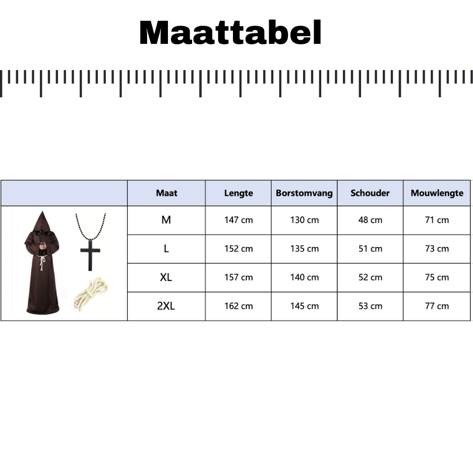 Monnik Verkleedpak Volwassenen