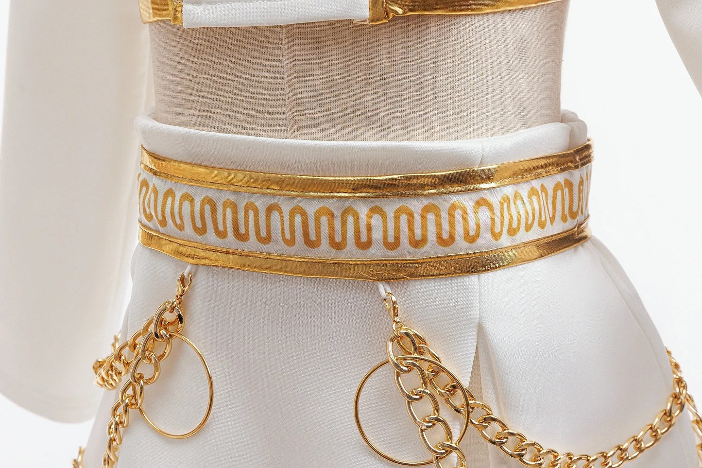K-pop Demon Hunters Stijl Meisjes Verkleedset Zoey Wit/Goud