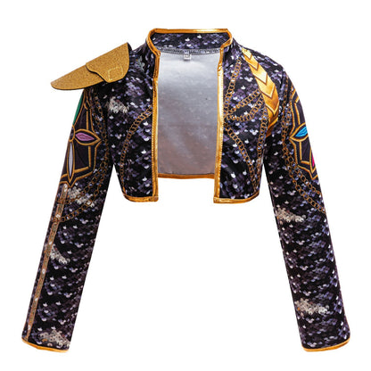 K-pop Stijl Meisjes Verkleedset Rumi Zwart/Wit Glitter
