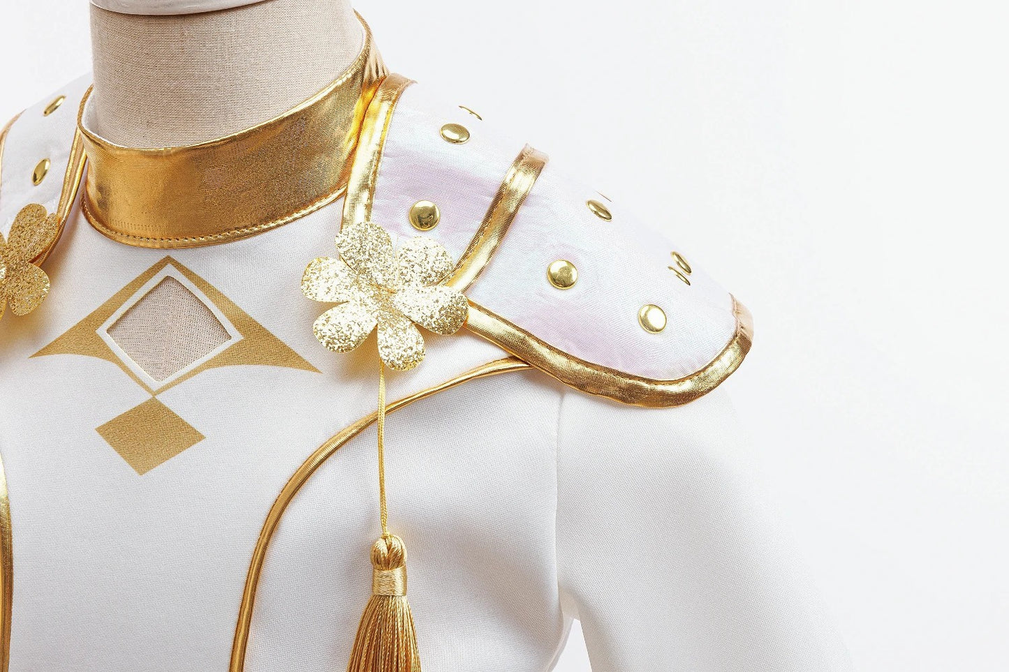 K-pop Demon Hunters Stijl Meisjes Verkleedset Zoey Wit/Goud