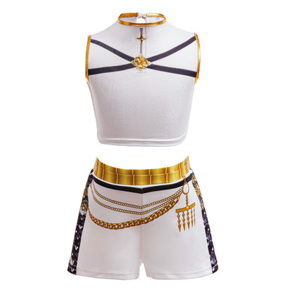 K-pop Stijl Meisjes Verkleedset Rumi Zwart/Wit Glitter