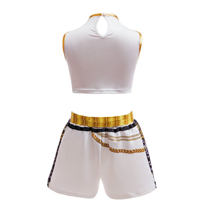 K-pop Stijl Meisjes Verkleedset Rumi Zwart/Wit Glitter