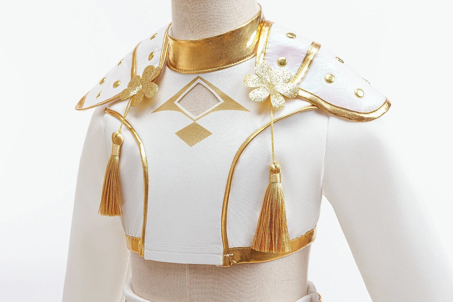 K-pop Demon Hunters Stijl Meisjes Verkleedset Zoey Wit/Goud