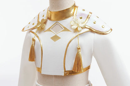 K-pop Demon Hunters Stijl Meisjes Verkleedset Zoey Wit/Goud