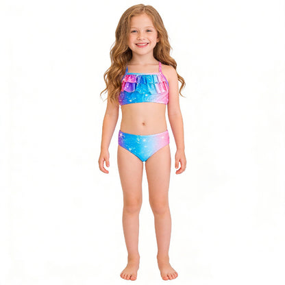 Zeemeermin Bikini Meisjes met Zeemeermin Rok Roze Blauw Paars