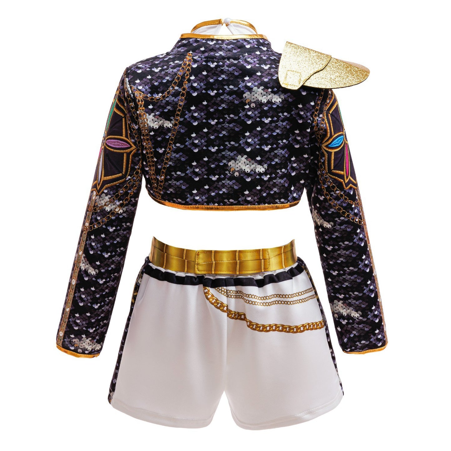 K-pop Stijl Meisjes Verkleedset Rumi Zwart/Wit Glitter