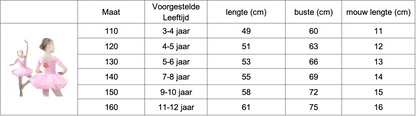 Ballerina Jurkje Met strik (3 tot 12 jaar)