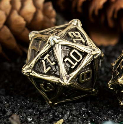 7 delige Metal Dice Set "Crowned Relic"