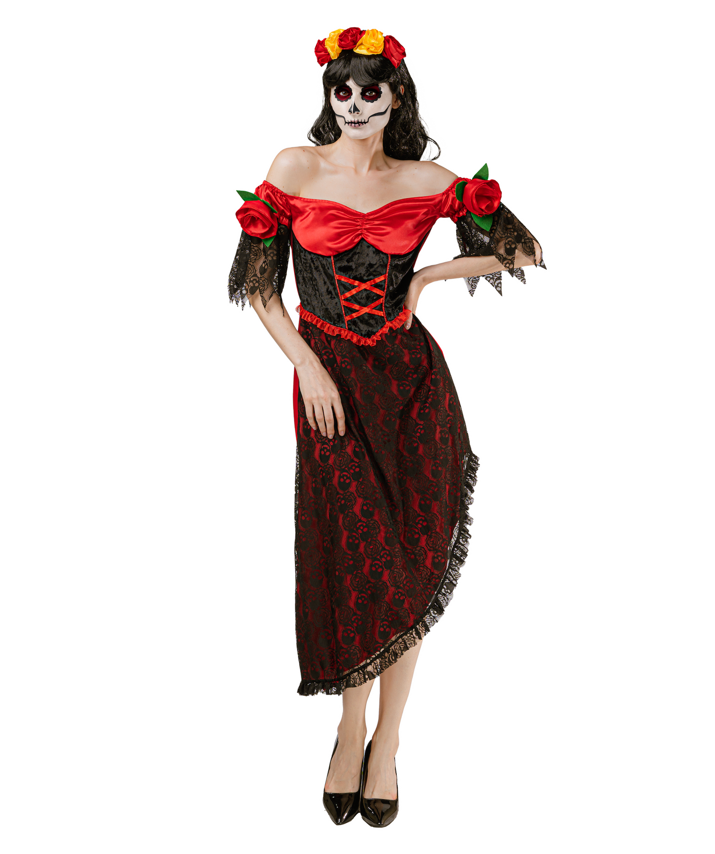 Dia de los Muertos Jurk Dames Rozen