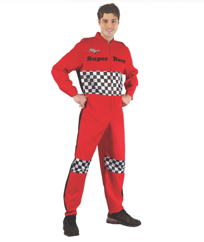 Formule 1 Racecoureur Verkleedpak Volwassenen Rood