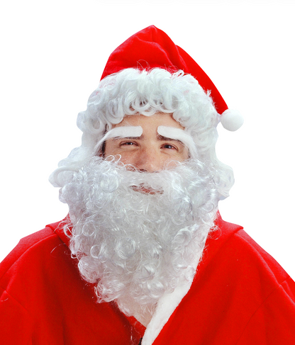 Kerstman Muts met Pruik met Baard