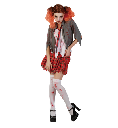Zombie Schoolmeisje Verkleedkostuum Dames