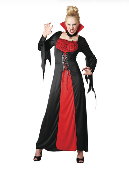 Vampier Kostuum Dames Rood/Zwart