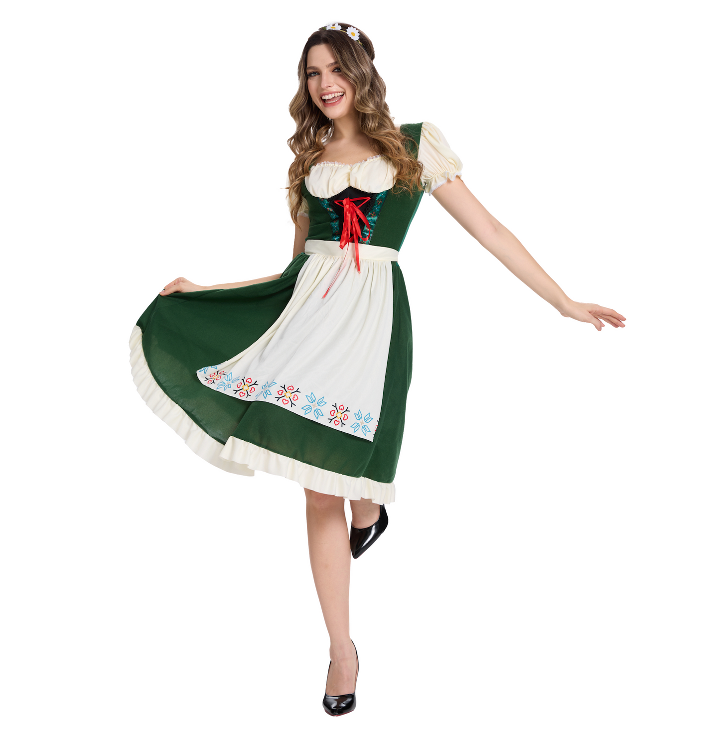 Oktoberfest Jurk Dirndl Dames Groen