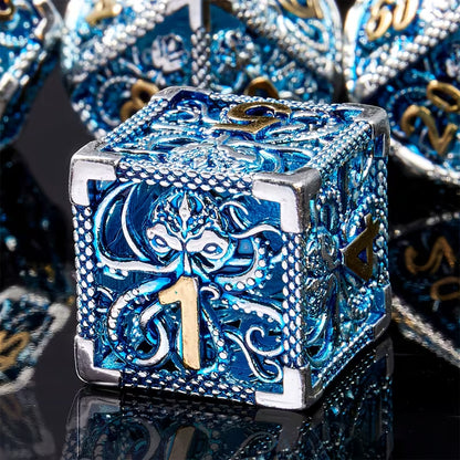 7 delige Metal Dice Set “Kraken's Crown”