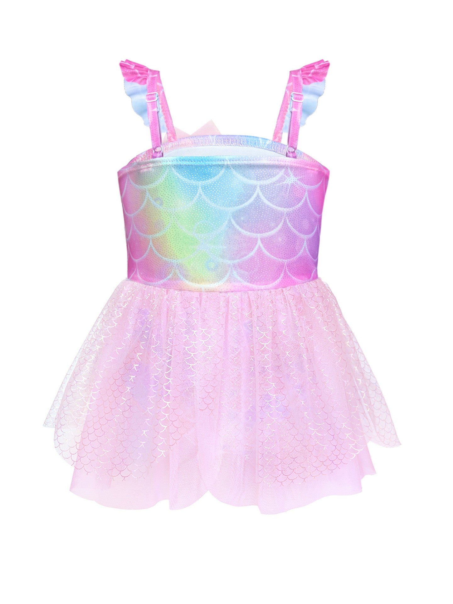 Zeemeermin Badpak Jurkje – Roze Pastel Regenboog