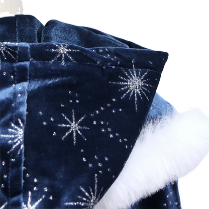 Luxe Winter Prinsessen Cape Donker Blauw