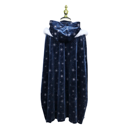 Luxe Winter Prinsessen Cape Donker Blauw