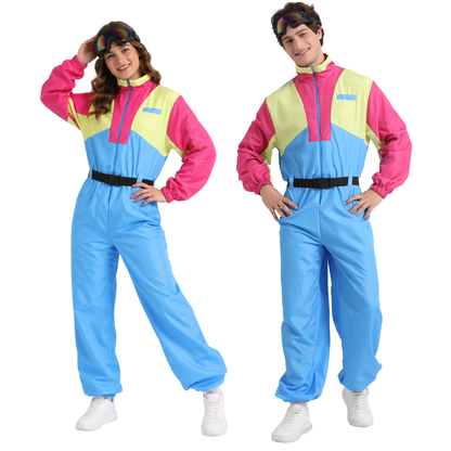 Retro Skipak Volwassenen Man en Vrouw Blauw Roze Geel