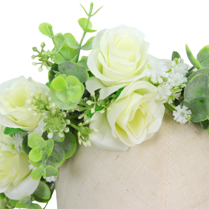 Bloemenkrans Haarband Witte Rozen