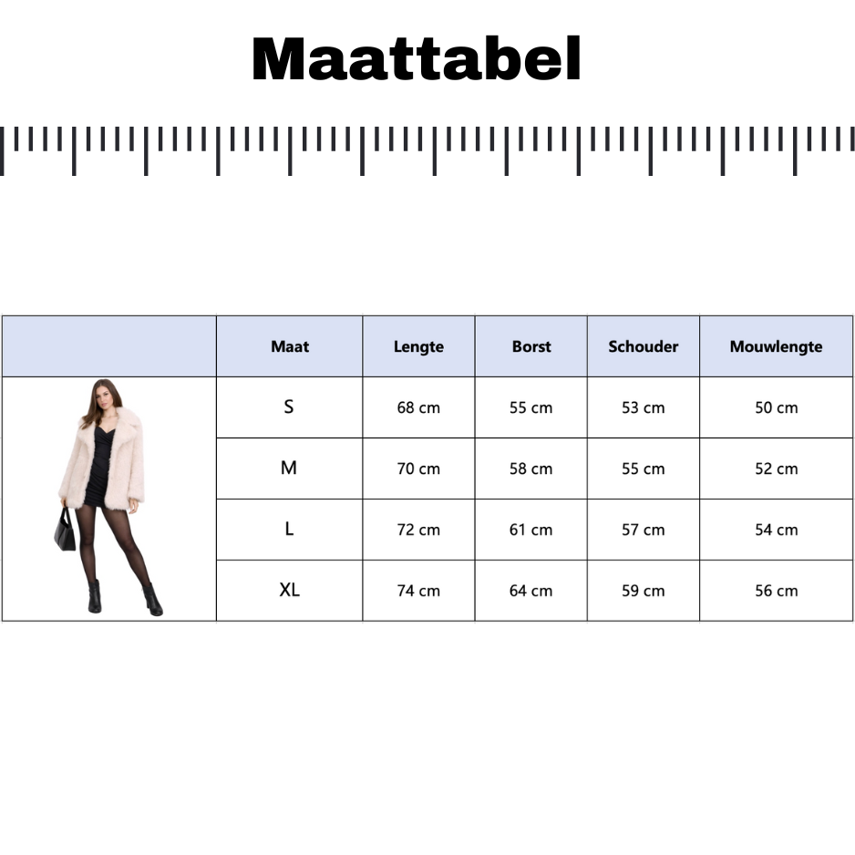 Beige Faux Bontjas voor Dames