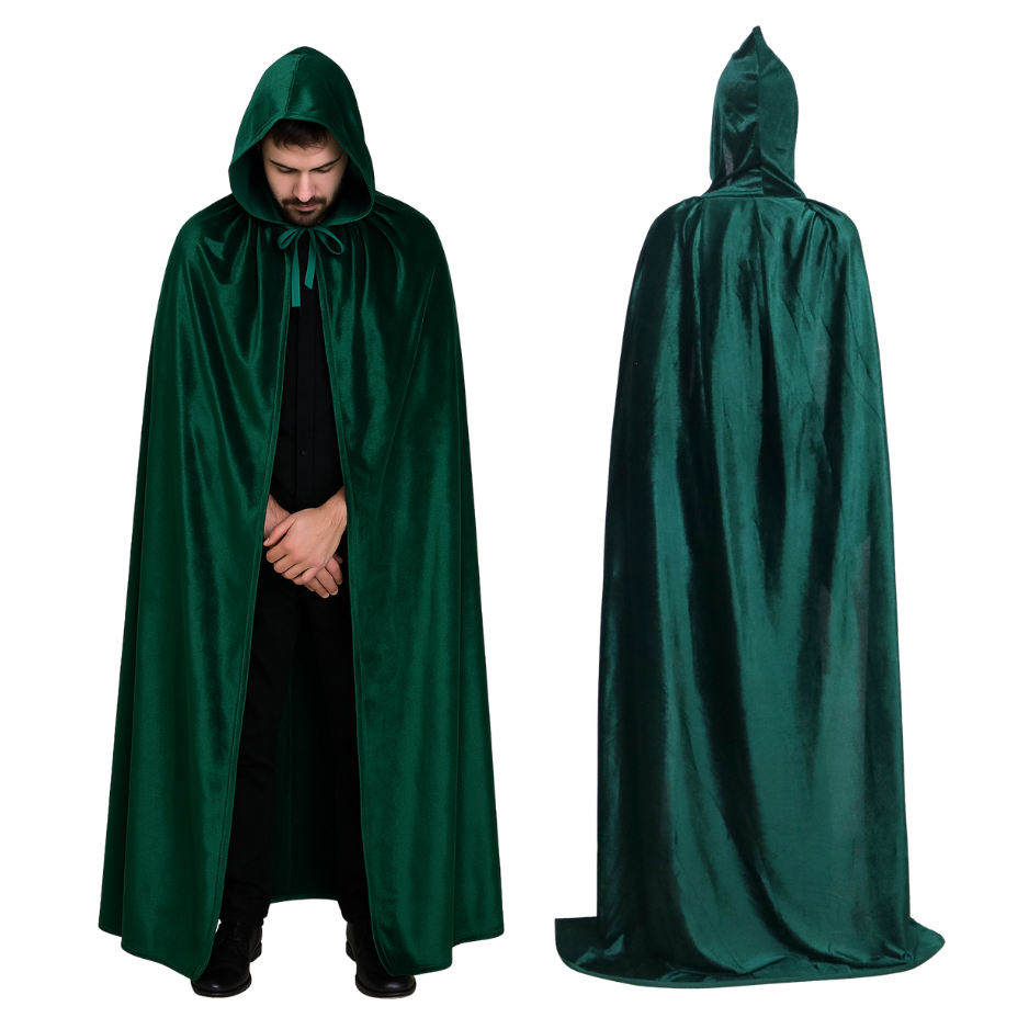 Luxe Mantel Volwassenen Met Capuchon - Donker Groen