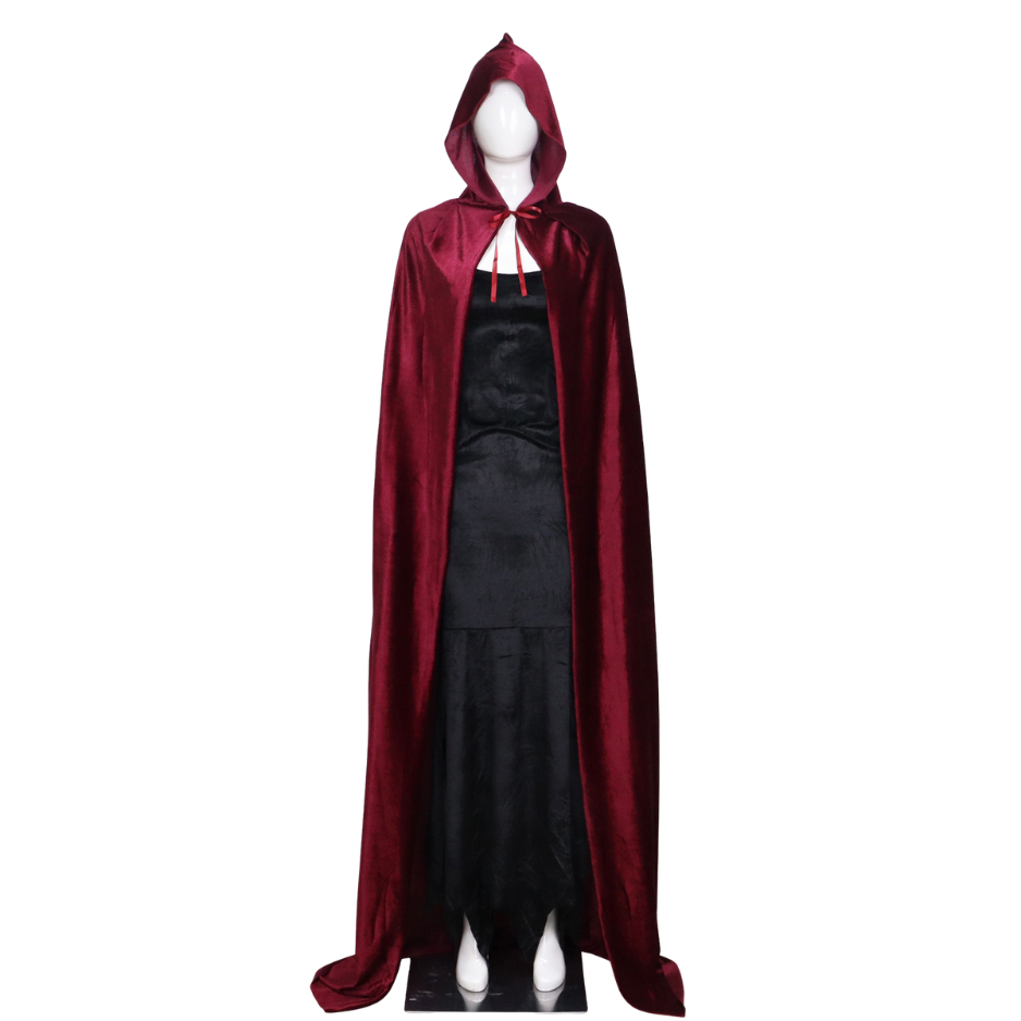 Luxe Mantel Volwassenen Met Capuchon - Donker Rood