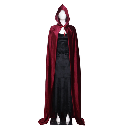 Luxe Mantel Volwassenen Met Capuchon - Donker Rood
