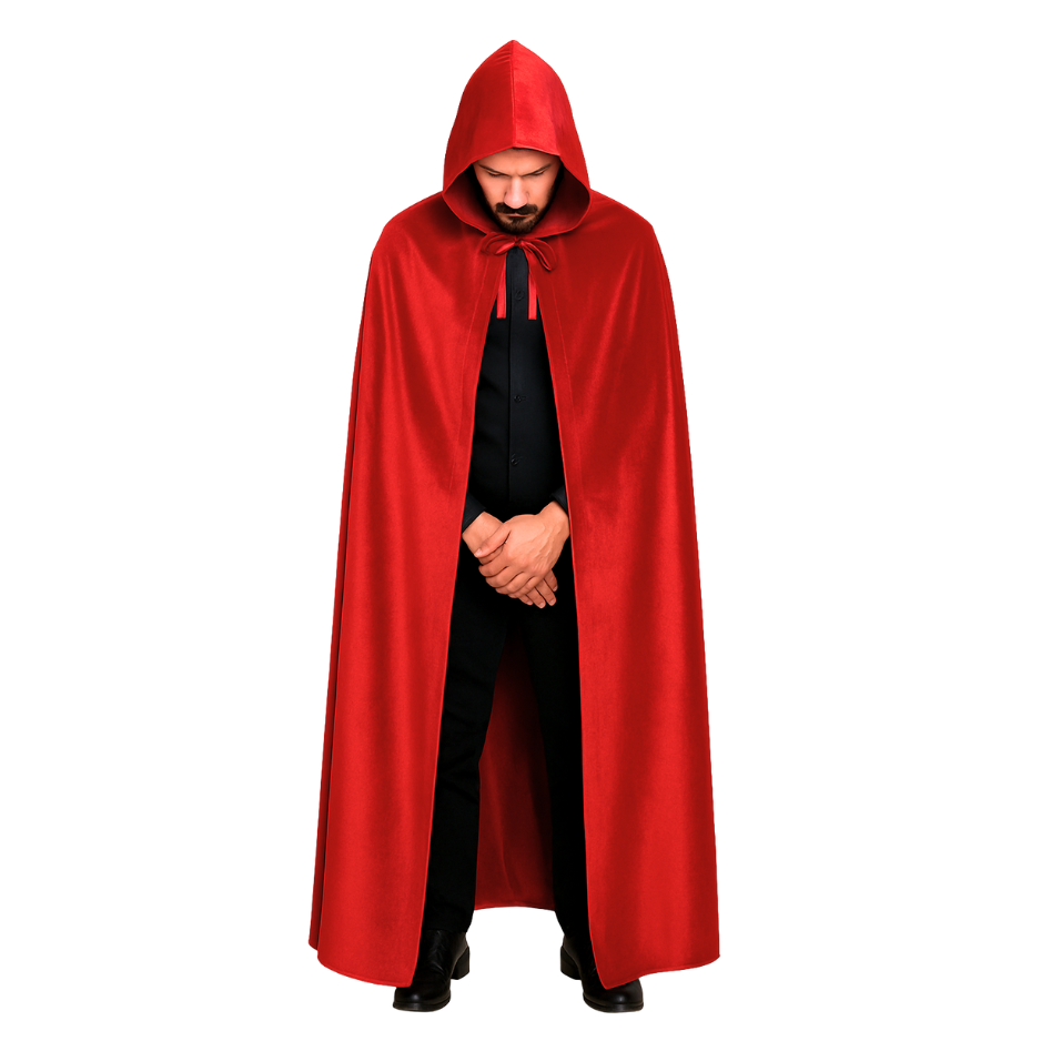 Luxe Mantel Volwassenen Met Capuchon - Rood