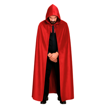 Luxe Mantel Volwassenen Met Capuchon - Rood