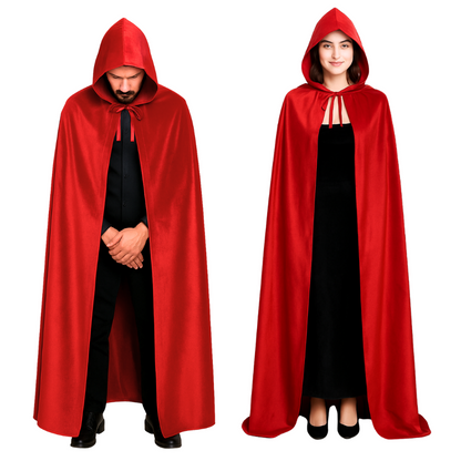 Luxe Mantel Volwassenen Met Capuchon - Rood