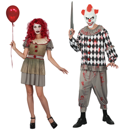 Creepy Horror Clown Kostuum Heren
