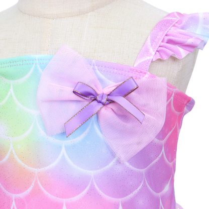 Zeemeermin Badpak Jurkje – Roze Pastel Regenboog
