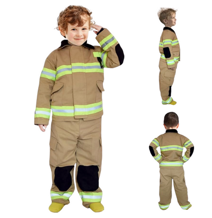 Brandweer kostuum kind Bruin Geel