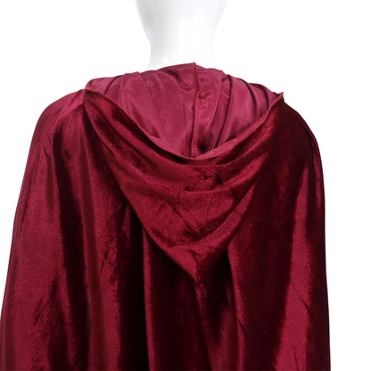 Luxe Mantel Volwassenen Met Capuchon - Donker Rood