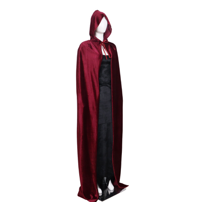 Luxe Mantel Volwassenen Met Capuchon - Donker Rood