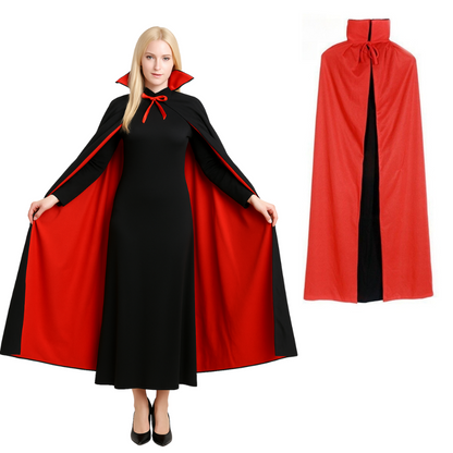 Verkleedcape Dracula Zwart Rood Volwassenen