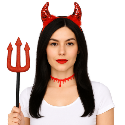 Duivel Accessoires Set Halloween 3-delig