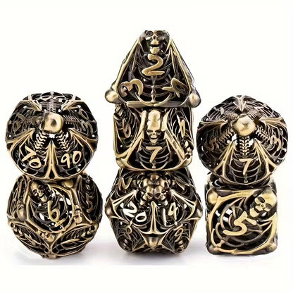 7 delige Metal Dice Set “Gravebone Bronze”