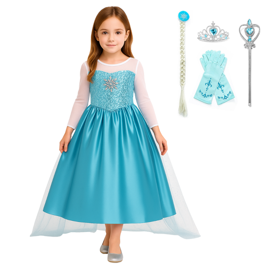 Blauwe Prinsessenjurk Meisje