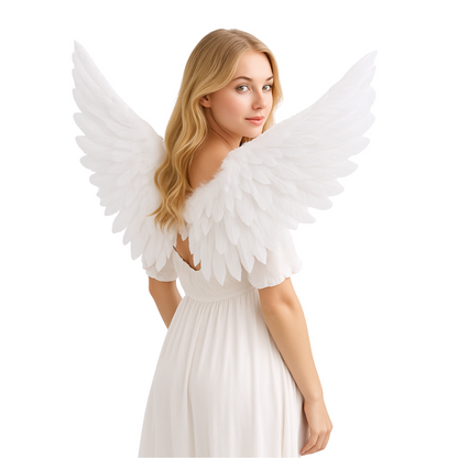 Grote Witte Veren Engel Vleugels Volwassenen