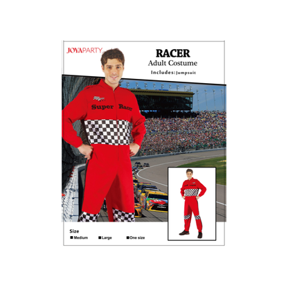 Formule 1 Racecoureur Verkleedpak Volwassenen Rood