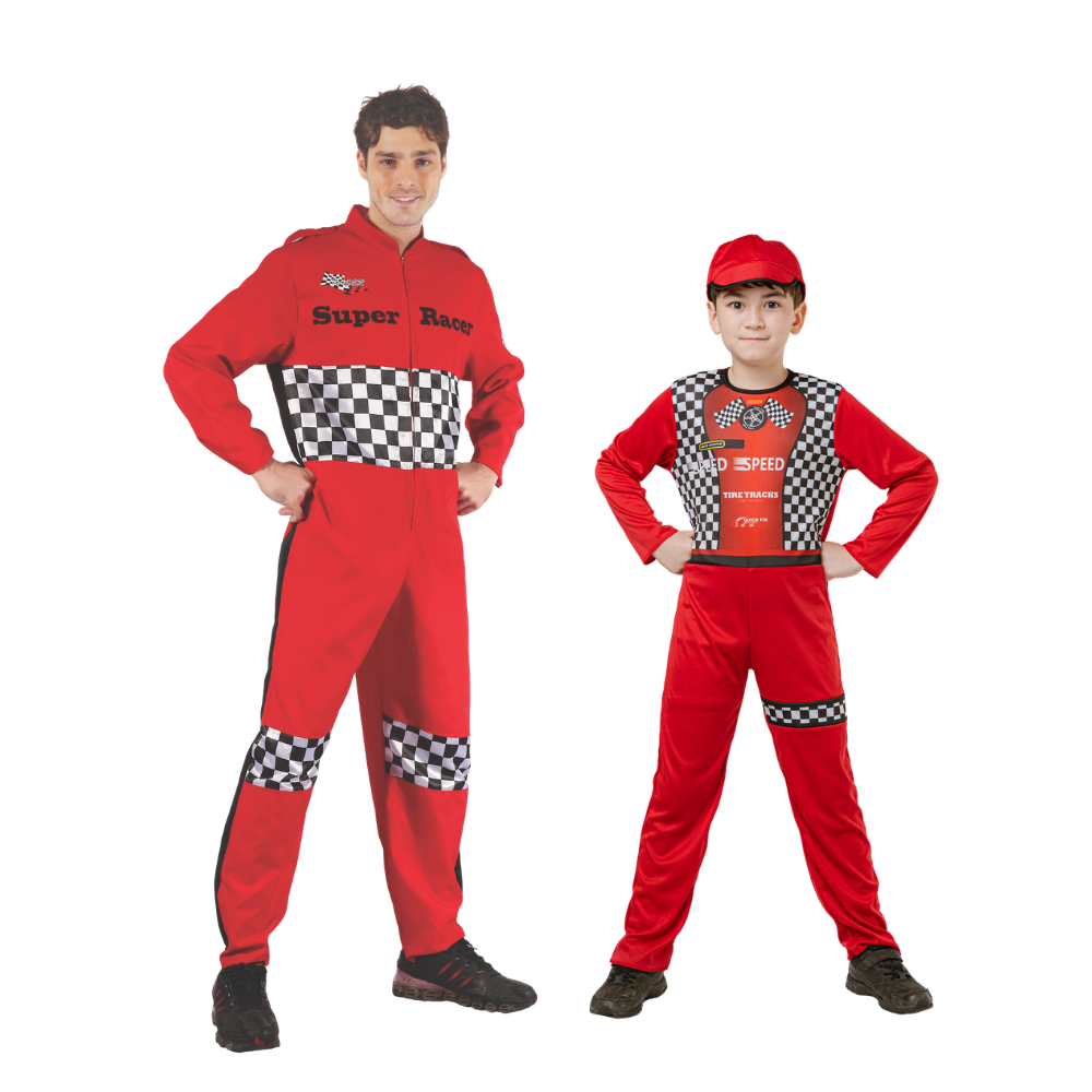 Formule 1 Racecoureur Verkleedpak Volwassenen Rood