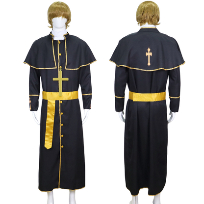 Luxe Geestelijke Kostuum Heren Zwart